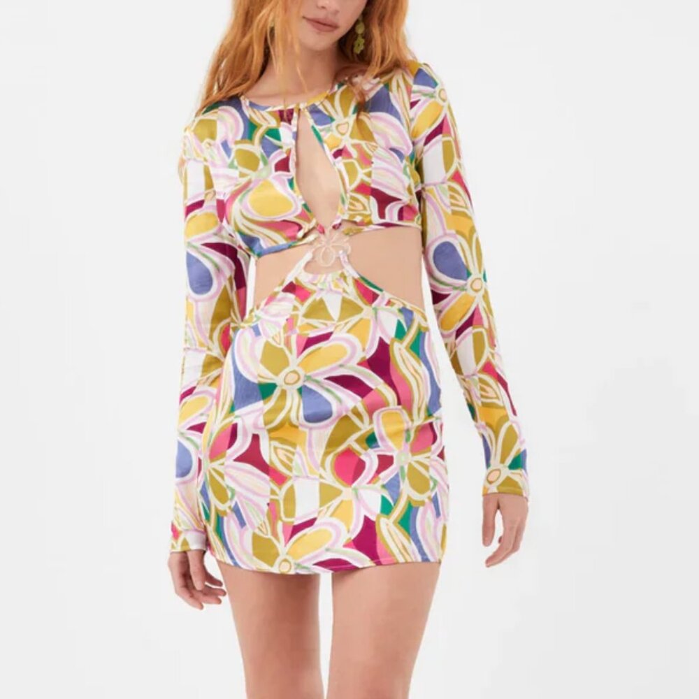 For Love and Lemons Thora Long Sleeve Mini Dress (Size Small)